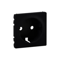 Лицьова панель розетки 2К+З 756202 Legrand Valena Life Black колір чорний матовий