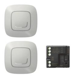 Набір 752750 Valena Allure with NETATMO для управління освітл. з 2х місць. Мікр. реле + 2шт розумн безпр 1-кл вимикача, колір алюміній