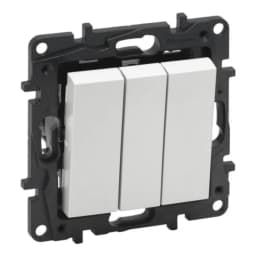 Вимикач 3-кл. для серії Niloe Step Legrand 863103 білий