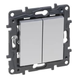 Вимикач 2-кл. для серії Niloe Step Legrand 863305 алюміній