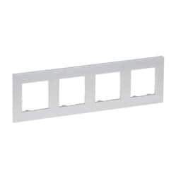 Рамка 4-постова Legrand NILOE STEP 863394 колір алюміній