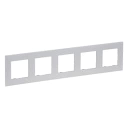 Рамка 5-постова Legrand NILOE STEP 863395 колір алюміній