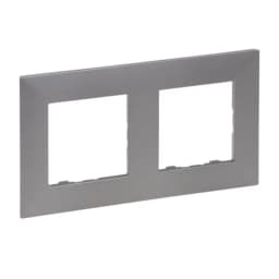 Рамка 2-постова Legrand NILOE STEP 863492 колір сталь