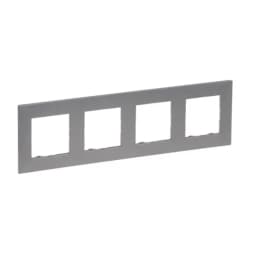 Рамка 4-постова Legrand NILOE STEP 863494 колір сталь