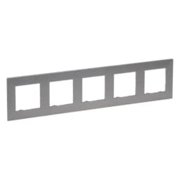 Рамка 5-постова Legrand NILOE STEP 863495 колір сталь