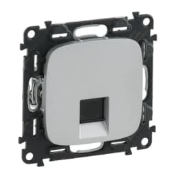 Розетка комп'ютерна RJ45 UTP 6.cat. Valena ALLURE 753942 алюміній