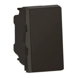 Вимикач кнопковий 1-кл. 1мод. для серії Mosaic New Legrand 079130L чорний матовий