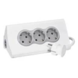 Подовжувач з тримачем планшета, 3х2К+3, 2хUSB, 1,5м, біло-сірий, Legrand 694810