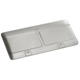 Висувний люк на 2х4 модуля з монтажним комплектом, нержавіюча сталь, Legrand 654003