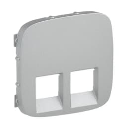 Лицьова панель розетки 2x RJ45 Valena ALLURE Valena ALLURE 755427 алюміній