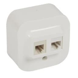 Розетка комп'ютерна + телефонна TF+PC Forix™ 782421, колір білий