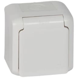Розетка із заземленням IP44 Forix™ 782373, колір білий