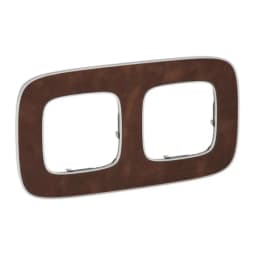 Рамка 2 пости Valena ALLURE 754452 шкіра