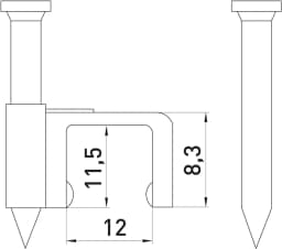 Скоба плоска e.fcc.stand.12 (100шт) E.NEXT s013008