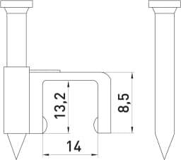 Скоба плоска e.fcc.stand.14 (100шт) E.NEXT s013009