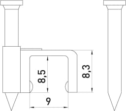 Скоба плоска e.fcc.stand.9 (100шт) E.NEXT s013006