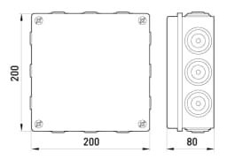 Розподільча коробка e.db.pro.200.200.80 p016012 E.NEXT