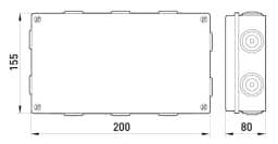 Розподільча коробка e.db.pro.200.155.80 p016009 E.NEXT
