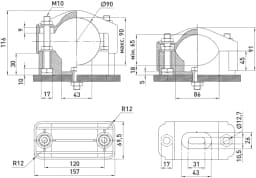 Хомут кабельний KO-90, d65-90 мм, чорний KO-90 E.NEXT