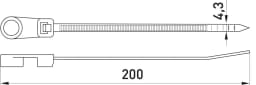 Кабельна стяжка e.rct.stand.200.4.3 з кільцем 200х4,3 мм (100 шт.) E.NEXT s170003