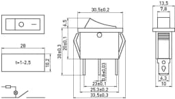 Перемикач клавішний e.switch.key.03, 3 pin, з індикацією s2040003 E.NEXT
