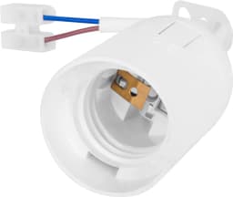 Патрон пластиковий підвісний e.lamp socket pendant..E27.pl.white, Е27, з кабелем 15см та клемною колодкою, білий s9100057 E.NEXT