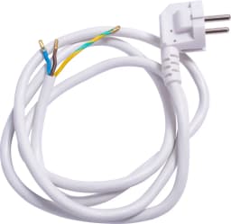 Шнур з вилкою e.wire.plug.white.0,75, 3х0,75, 1,2м, білий E.NEXT l020011