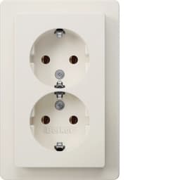 Розетка 2X із з/к 16А/250В, цільна, Q.1 Berker 47746089 полярна білизна