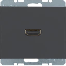 HDMI-розетка, підключення ззаду під кутом 90 град., антрацит, «K.1» 3315437006