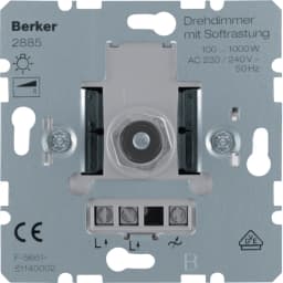 Поворотно-натискний Димер з м'якою регулюванням тисяча Вт, Berker 2885