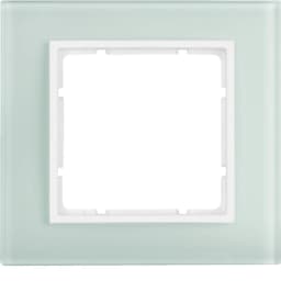 Рамка скляна 1-а колекція B.7 GLAS, колір «полярно-білий, матовий», 10116909