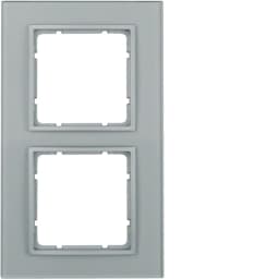 Рамка скляна 2-а колекція B.7 GLAS, колір «алюміній, матовий», 10126414