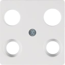 Накладка для антенної розетки 4 отв., полярна біла матова S.1/B.3/B.7 GLAS 14831909