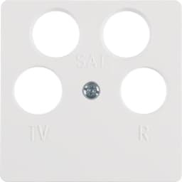 Накладка для антенної розетки 4 отв., полярна біла матова S.1/B.3/B.7 GLAS 14841909