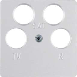 Накладка для антенної розетки 4 отв., алюміній B.3/B.7 GLAS/K.1 14841404