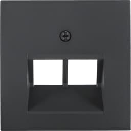 Накладка для розетки UAE/E-DAT, антрацит B.3/B.7 GLAS (14091606)