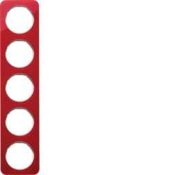 Рамка 5-а червоний прозорий/полярна білизна (глянець), акрил, R.1, 10152349