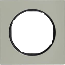 Рамка 1-а нержавіюча сталь/чорний, R.3, 10112204