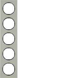 Рамка 5-а нержавіюча сталь/чорний, R.3, 10152204