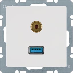 Розетка USB/3.5мм аудіо, полярна білизна, Q.1/Q.3 3315396089