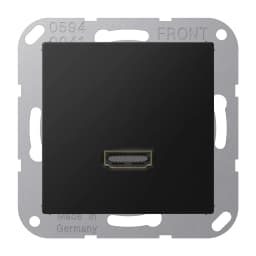 Розетка HDMI 2.0 типу А Jung A550/Flow MAA1112SWM, чорний матовий
