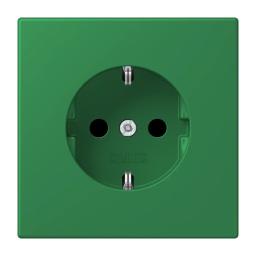 Розетка з заземленням 250V 16A з шторками гвинтовий затиск JUNG LC1521KI219 vert foncé (32050)