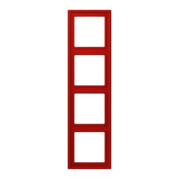 Рамка 4-постова Jung LS990 LC984227 дюропласт rouge vermillon 31