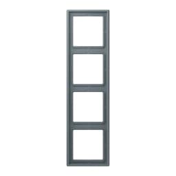 Рамка 4-постова Jung LS990 LC984251 дюропласт, колір gris 59