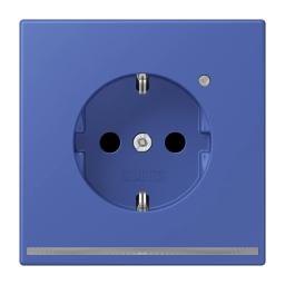 Розетка з заземленням з LED підсвіткою, пружинний затиск JUNG LC1520-OLNW206 bleu outremer 31 (32020)