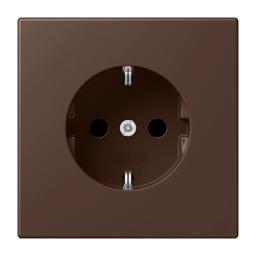 Розетка з заземленням 250V 16A з шторками та гвинтовим затиском JUNG LC1521KI239 terre d’ombre brûlée 31 (32130)