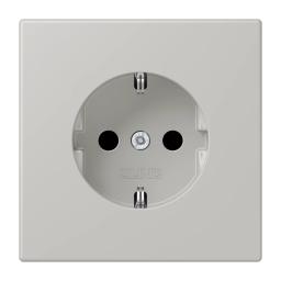 Розетка з заземленням 250V 16A зі шторками та пружинним затиском JUNG LC1520KI205 gris clair 31 (32013)