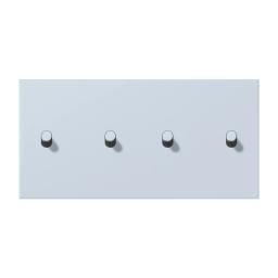 Накладка 2-полюсна для вимикача з 4 тумблерами «циліндр» горизонтальна JUNG LC12-250R0209 outremer pâle