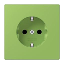 Розетка з заземленням 250V 16A зі шторками гвинтовий зажим JUNG LC1521KI220 vert 31 (32051)