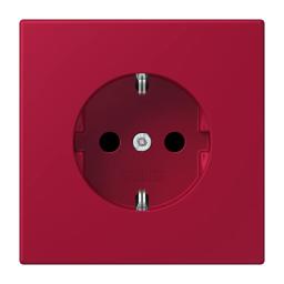 Розетка з заземленням 250V 16A з пружинним затиском JUNG LC1520229 rouge carmin